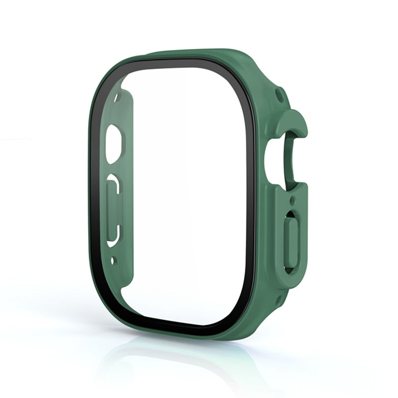 Glass+Case For Apple Watch Ultra 49mm band smartwatch PC Bumper+Screen Protector Tempered Cover iwatch series Ultra Accessories