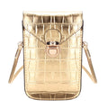 Silver Mobile Phone Mini Bags Small Clutches Shoulder Bag Crocodile Leather Women Handbag Black Clutch Purse Handbag Flap