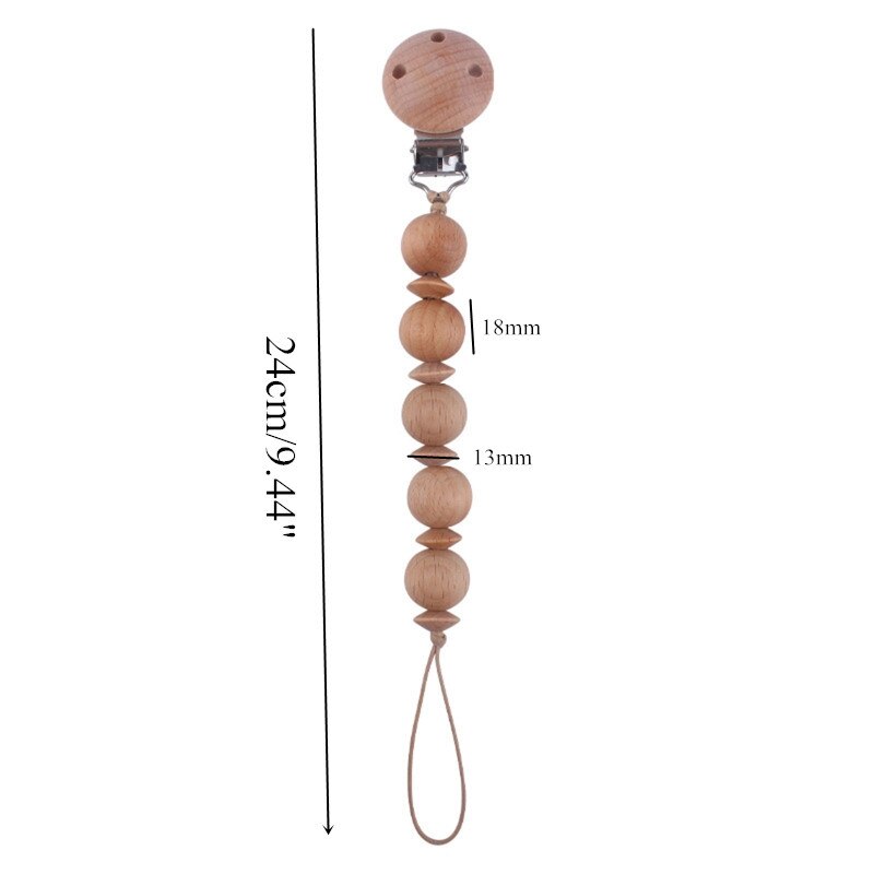 1pc Crochet Bunny Baby Pacifier Clip Chain BPA Free Wooden Beads Appease Soother Chain Clips Newborn Dummy Holder Nipple Clip