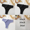 3PCS/Set Women&#39;s Cotton Panties Seamless High Waisted Thongs Comfortable Sexy Female Underpants Panties Briefs Intimates S-XL