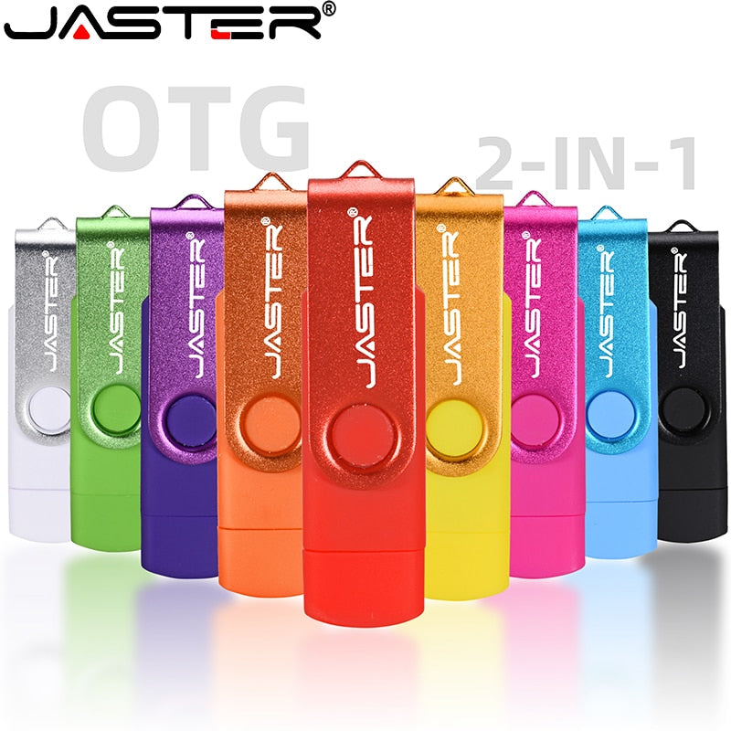 3 IN 1 Metal OTG 64GB Flash Drive USB 2.0 32GB Mini Pen Drives Red Custom Logo 16GB Memory Stick Gifts Key Chain 8GB U Disk 4GB