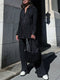 Ladies Shirt Suits Pleated Notched Single-Breasted Female Cardigan Two-Piece Loose Shirts and High-Waist Wide-Leg Pants Sets