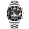 2022 Fashion Mens Watches Luxury Stainless Steel Quartz Wristwatch Calendar Luminous Clock Men Business Casual Leather Watch