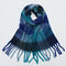 2022 New Women Plaid Scarf Winter Pashmina Shawls Cashmere Thick Wraps Lady Tassel Warm Scarves Rainbow Hairy Bufanda