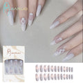 Fake Nails Art Nail Tips Press on False with Designs Set Full Cover Artificial Short Packaging Kiss Display Clear Tipsy Stick