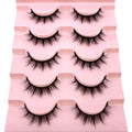 2022 New 5 pairs natural false eyelashes fake lashes long makeup 3d mink lashes eyelash extension mink eyelashes short eyelashes
