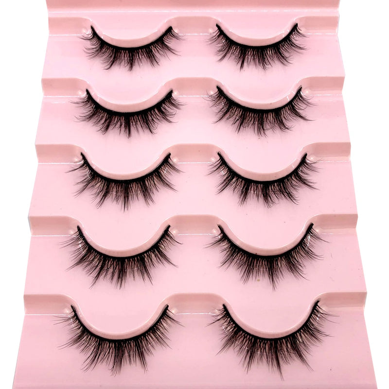 2022 New 5 pairs natural false eyelashes fake lashes long makeup 3d mink lashes eyelash extension mink eyelashes short eyelashes