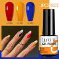 LILYCUTE 3 PCS Gel Nail Polish Set Nude Pink Glitter Sequins Matte Effect Gel Long Lasting Base Top Coat Nail Art Design Hybrid