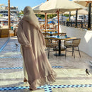 Ramadan Open Chiffon Abaya Dubai Women Sash Marocain Kaftan Eid Hijab Long Robe Muslim Fashion Clothes Turkey Vestido De Mujer
