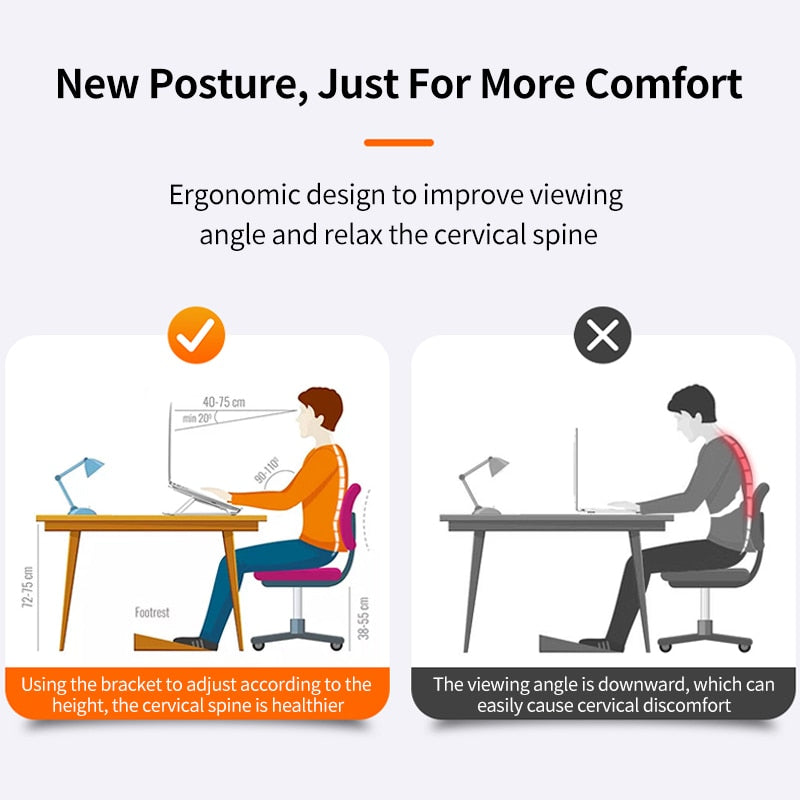 Universal Laptop Stand Portable Foldable Adjustable All Aluminum Alloy Desktop Bracket For Macbook Air Pro Tablet Laptop Holder