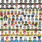 Mini City Professional Worker Figures Building Block Police Girls Fireman Military Soldier Movies Characters Figurine Bricks Toy