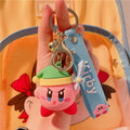 Fashion Star Kirby Plush Toys Keychain Chilkdren Toy Cute Pink Kirby Keychain Car Pendant Key Chain Woemen Keychains Toys Gifts