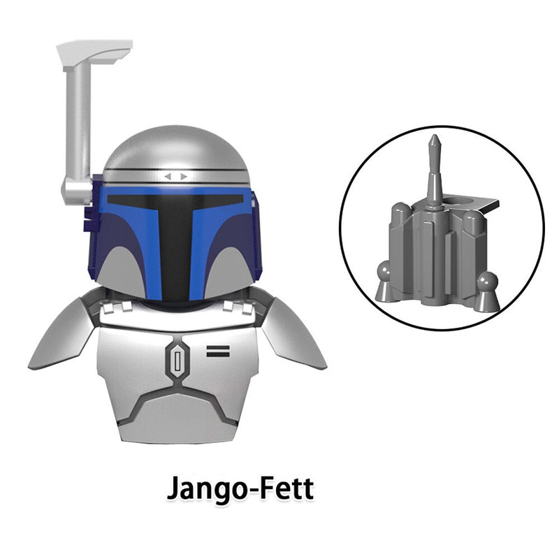 Mandalorian Building Blocks Jango Boba Fett Grogu Baby Yoda Pre Vizsla Bo-Katan Din Djarin Sabine Wren Brick Figure Toy