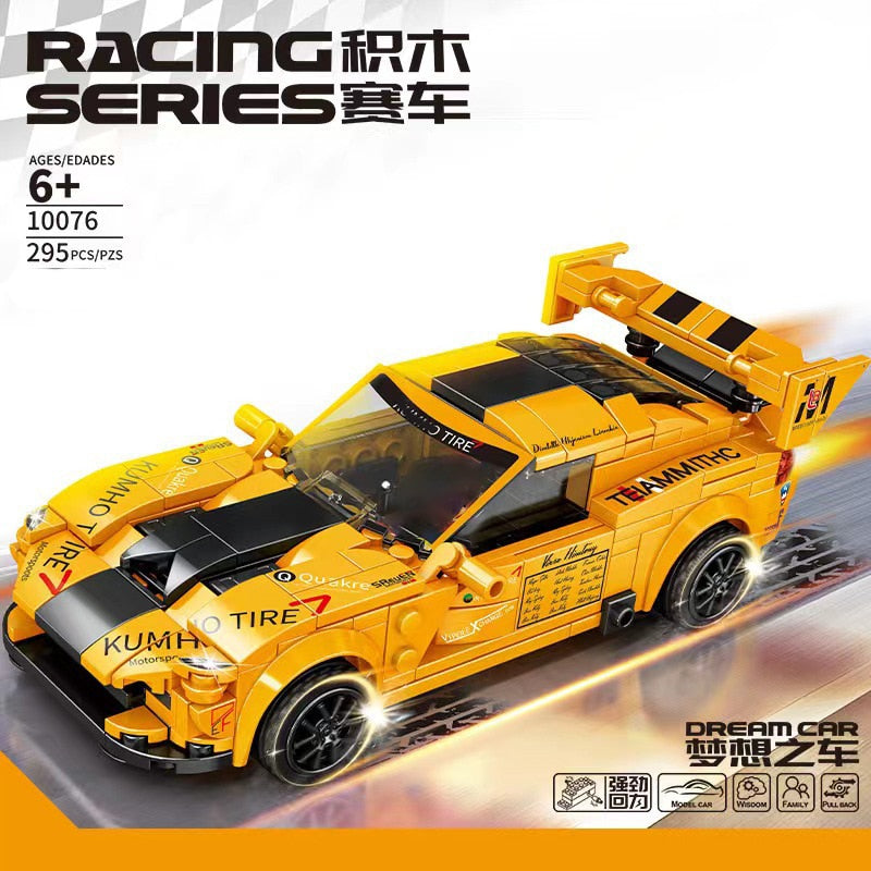 Racing Car City Speed Champions Sports Model Building Blocks DIY Bricks Kids Toy Classic Rally Super Racers Vehicle f1 technique
