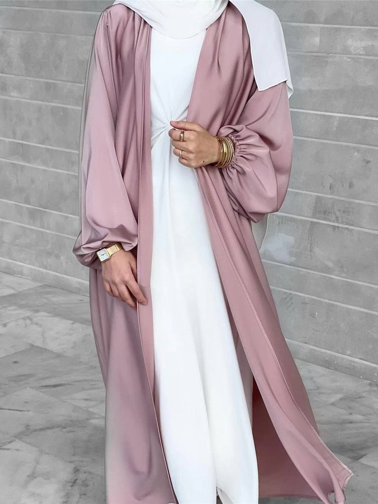 Summer Puff Sleeve Muslim  Abaya Women Dress Elegant Modest Morocco Party Long Dress Islamic Turkey Dubai Eid Ramadan Jubah Robe
