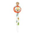 2021New Baby Pacifier Clip Newborn Linen Cotton Animal Wooden Pacifier Chain Nipple Soother Dummy Eco-friendly Material Holder