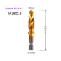 1-6pc M3 M4 M5 M6 M8 M10 Tap Drill Bits 1/4 Hex Shank Machine Hand Taps Titanium Coated HSS Drilling Tap Bits Thread Screw Tools