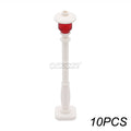 Marumine Traffic Road Sign Light Lamp Block Brick City Street View Accessories Signpost Barrier Speed Limit Indicator Warning
