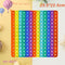Rainbow Push Bubble Pop Fidget Stress Relief Squeeze Ball Toy for Kid Children Antistress Game Hand Simple Dimple Relax Adult