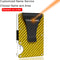 DIENQI Carbon Fiber Card Holder Mini Slim Wallet Men Aluminum Metal RFID Magic Wallet Small Thin Male Purses Money Bag Vallet