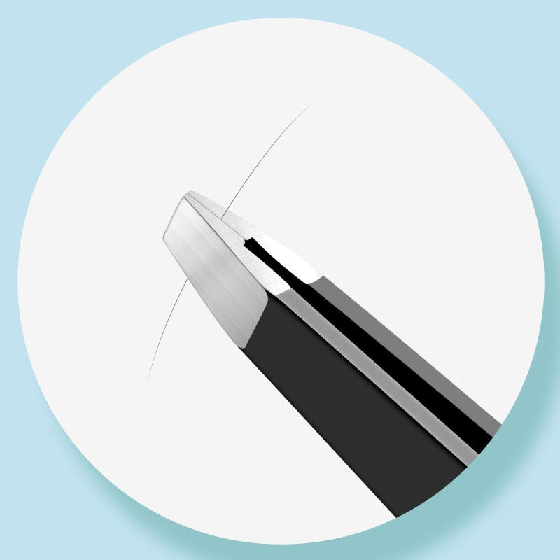 Stainless Steel Eyebrow Tweezers Black Flat Hairs Puller Beauty Makeup Tool пинцет для ресниц pince a epiler пинцет для бровей