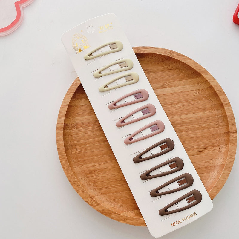 10pcs Snap Hair Clips for Girls Clip Pins BB Hairpins Color Metal Barrettes for Baby Children Women Girls Styling Accessories