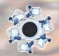 Cartoon Anime Ninjas Fidget Spinner Top 3D Dynamic Running Gyroscope Kawaii Stress Relief  Kid Decompression Toys Fingertip Gyro