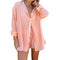 Cotton and Linen suit 2021 Women Solid Clothes Set Half Sleeve Lapel Neck Button-up Shirt+Irregular Hem Drawstring Shorts Sets