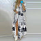 Women Boho Shirt Dress Summer Turn-down Collar Single Breasted Button Irregular Long Dress Female Sexy Letter Print Maxi Dresses