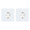 Bingoelec Power Socket,16A EU Standard Electrical Outlet 86mm*86mm White Crystal Glass Panel Wall Socket