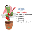 Dancing Cactus Repeat Talking Toy Electronic Plush Toys Can Sing Record Lighten Battery USB Charging Early Education Funny Gift