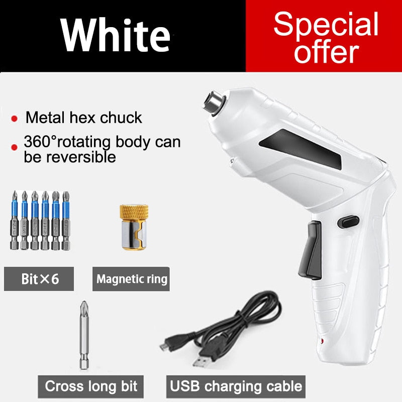 Electric Screwdriver Battery Rechargeable Cordless Screwdriver Powerful Impact Wireless Screwdriver Drill Electric Screw Driver