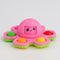 3IN1 Flip Octopus Poppit Toy Finger Spinner Toys Anti Stress Hand Fingertip Gyro Push Bubble Pop Change Face Poppit Toy Sensory