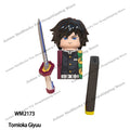 WM6116 WM6137 WM2344-A Demon Slayer Japanese Anime Uzui Tengen Rengoku Kyoujurou Tanjirou mini Action toy Figures Assemble toys