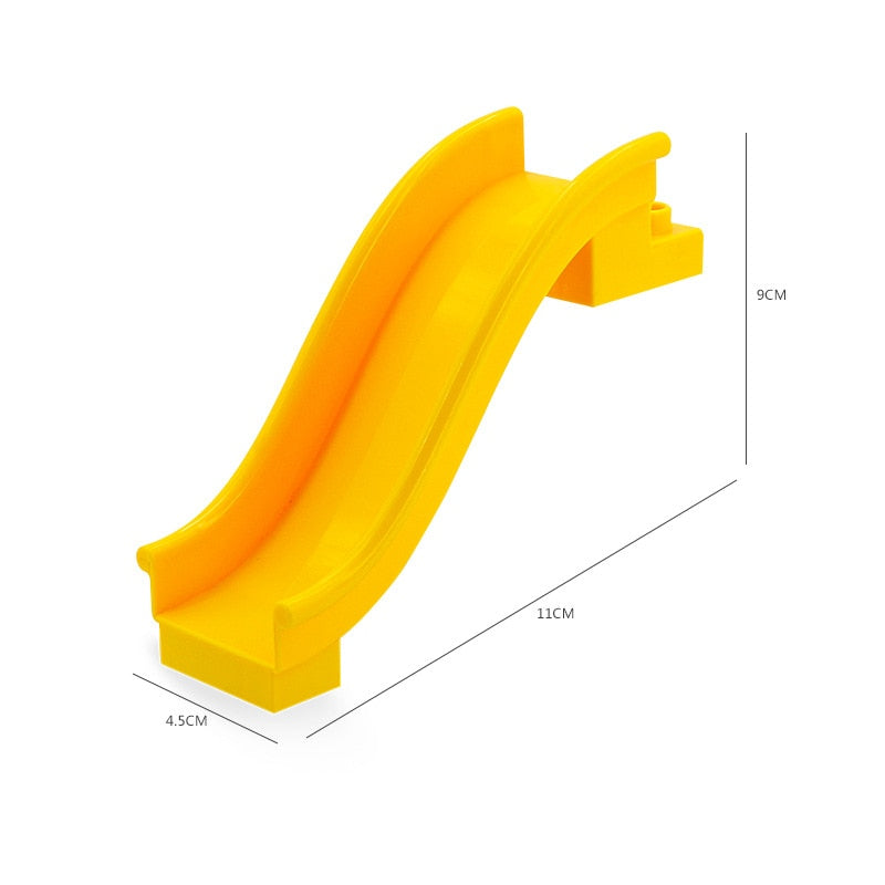 Big Building Blocks Compatible Slide Swing Seesaw Park Playground Series Large Bricks Children Educational Creative Toy Kid Gift