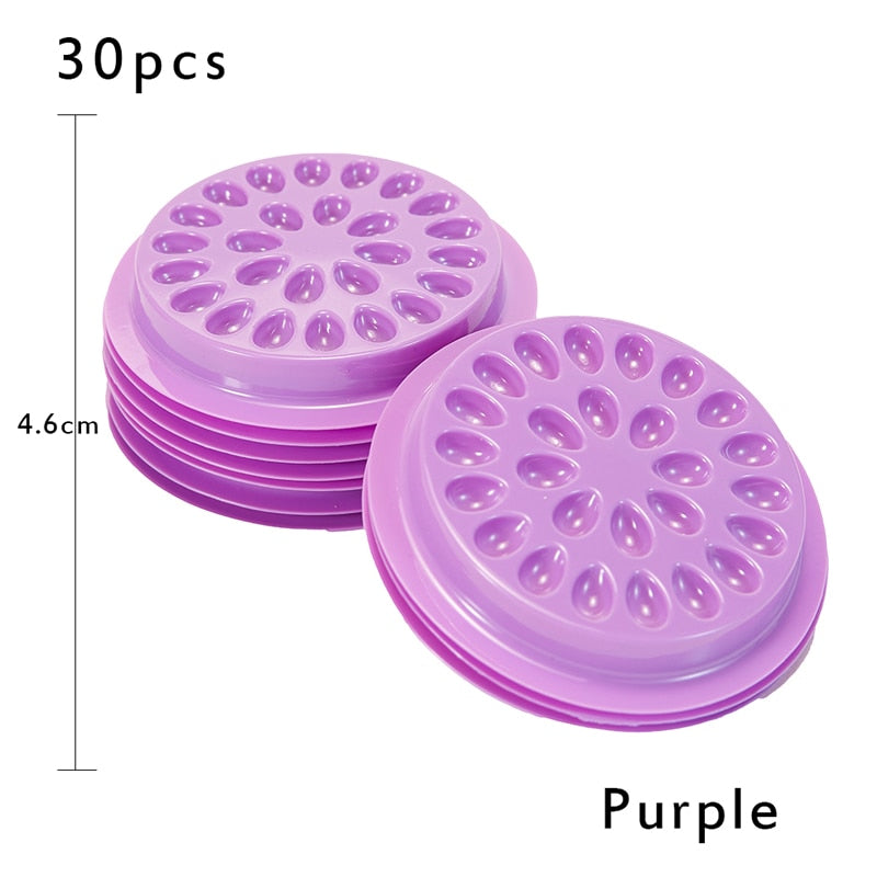 Wholesale false eyelashes Glue Holder eyelash extension supplies eye lashes Glue tools Lashes Extension Pallet Pads Plastic