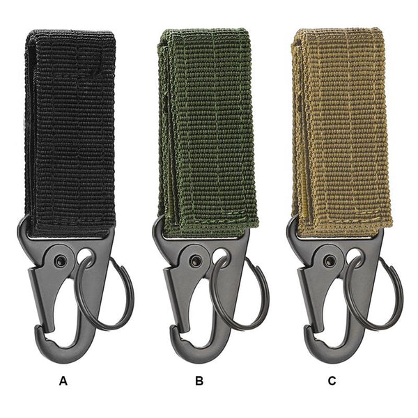 Carabiner High Strength Nylon Key Hook MOLLE Webbing Buckle Hanging System Belt Buckle Hanging Camping Hiking Accessories