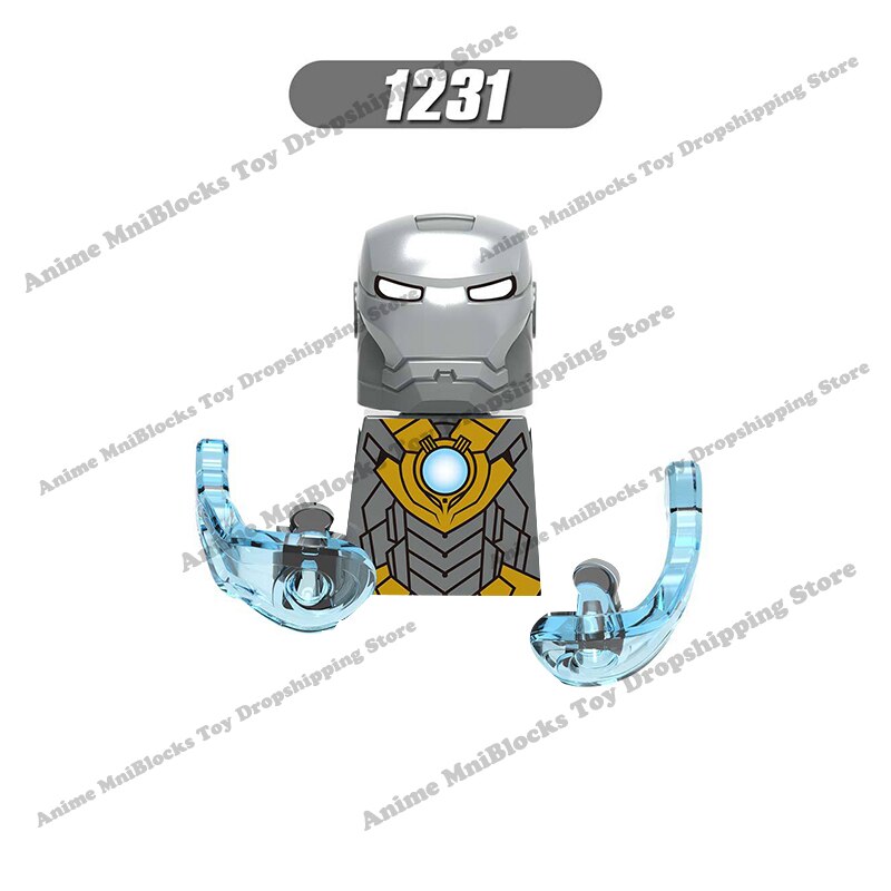 XP193 D009 WM718 Mark suit Disney anime movie figurine dolls mini plastic action toy figures Assemble blocks Christmas gifts