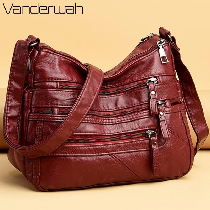 2022 Women Shoulder Bag Leather Luxury Handbags Women&