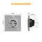 Bingoelec Power Socket,16A EU Standard Electrical Outlet 86mm*86mm White Crystal Glass Panel Wall Socket