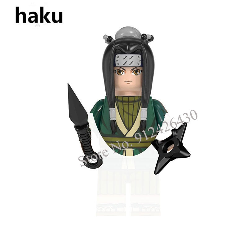 Naruto Sasuke Kakashi Akatsuki bricks Building Blocks Anime cartoon Mini Action Figures Heads Assembly Toys kids Christma Gifts