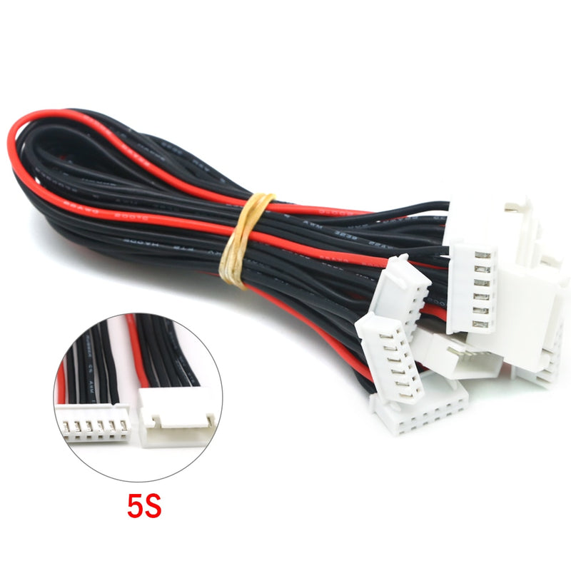 5pcs/lot JST-XH 1S 2S 3S 4S 5S 6S 20cm 22AWG Lipo Balance Wire Extension Charged Cable Lead Cord for RC Lipo Battery charger