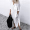 Women Shirt Dress Spring Summer Lapel Button Long Sleeve Side Split Dresses Elegant Solid Work Office Vestidos Female Tunic Robe