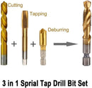 M3 M4 M5 M6 M8 M10 Tap Drill Titanium Plated Hex Shank HSS Screw Machine Compound Hand Tools Metric Thread Tap Drill Bits Set