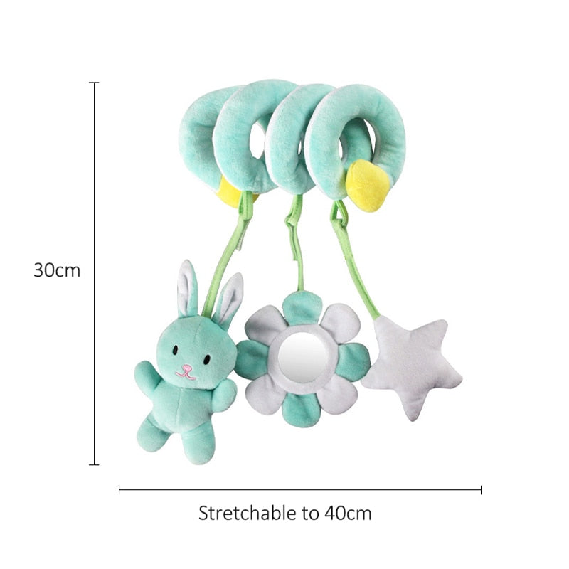 Infant Toddler Rattles Toys For Baby Stroller Crib Soft Rabbit Bear Style Pram Hanging Toys Plush Appease Doll Bed Accessories