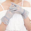 Women&#39;s Sexy Guantes Transparentes Dot Print Black White Mesh Tulle Gloves Female Club Prom Party Dancing Dress Glove