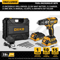 DEKO 20V MAX Cordless Drill Power Tools Wireless Drills Rechargeable Drill Set for Electric Screwdriver Battery Driller Tool