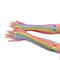 1 Pair Sexy Women Party Neon Fishnet Fingerless Long Gloves Sun Protection Sleeves Mesh Lace Thin Gloves Summer Arm Warmer