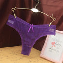 Women Sexy Lace Jacquard Thong Women&