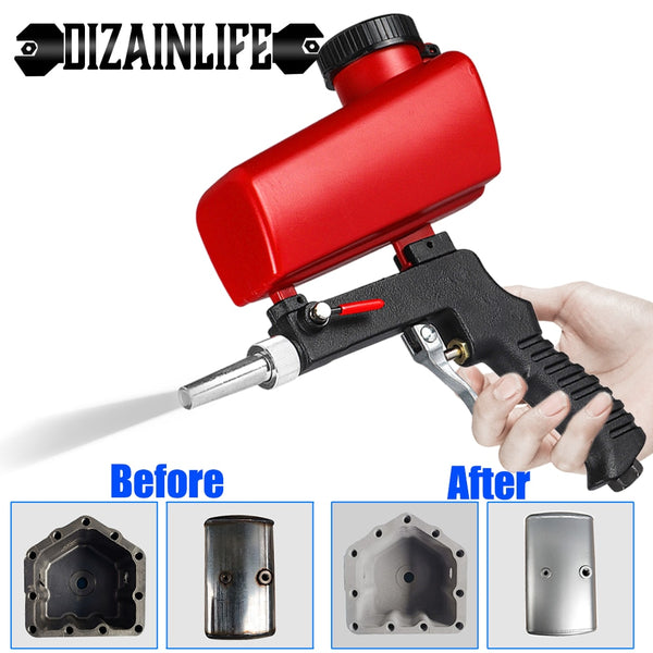 Adjustable Sandblasting Gun 90psi Portable Sand Blaster Sand Blasting Machine Gravity Small Handheld Pneumatic Blasting Gun Set